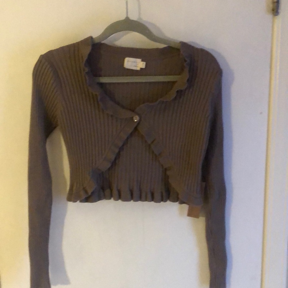 Brown cropped sweater